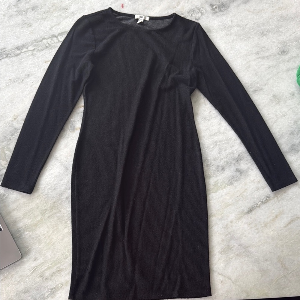 Elegant Black Long Sleeve Dress